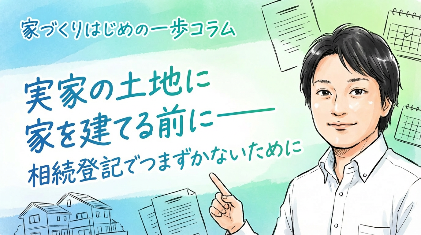実家の土地に家を建てる前に――相続登記でつまずかないために