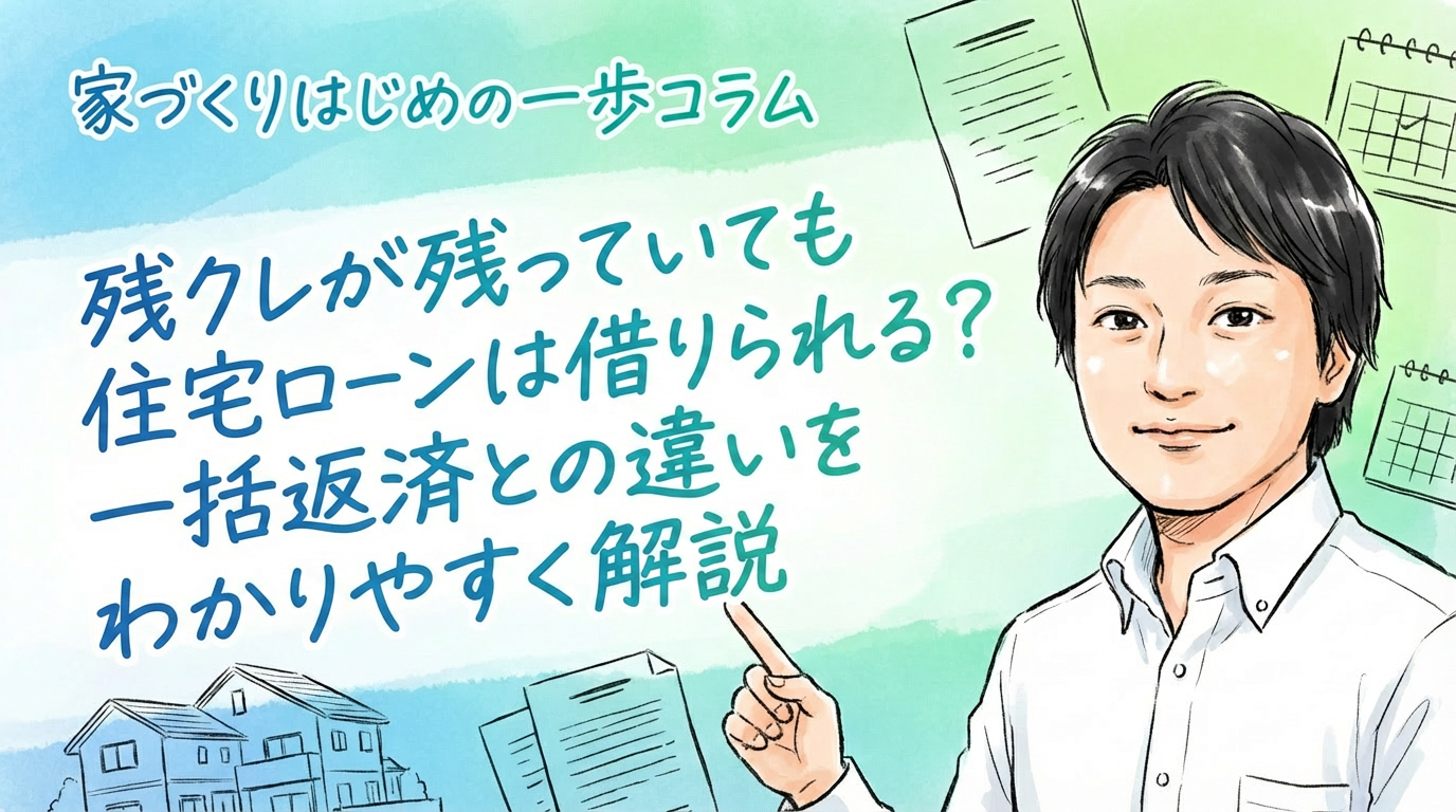 残クレが残っていても住宅ローンは借りられる？一括返済との違いをわかりやすく解説