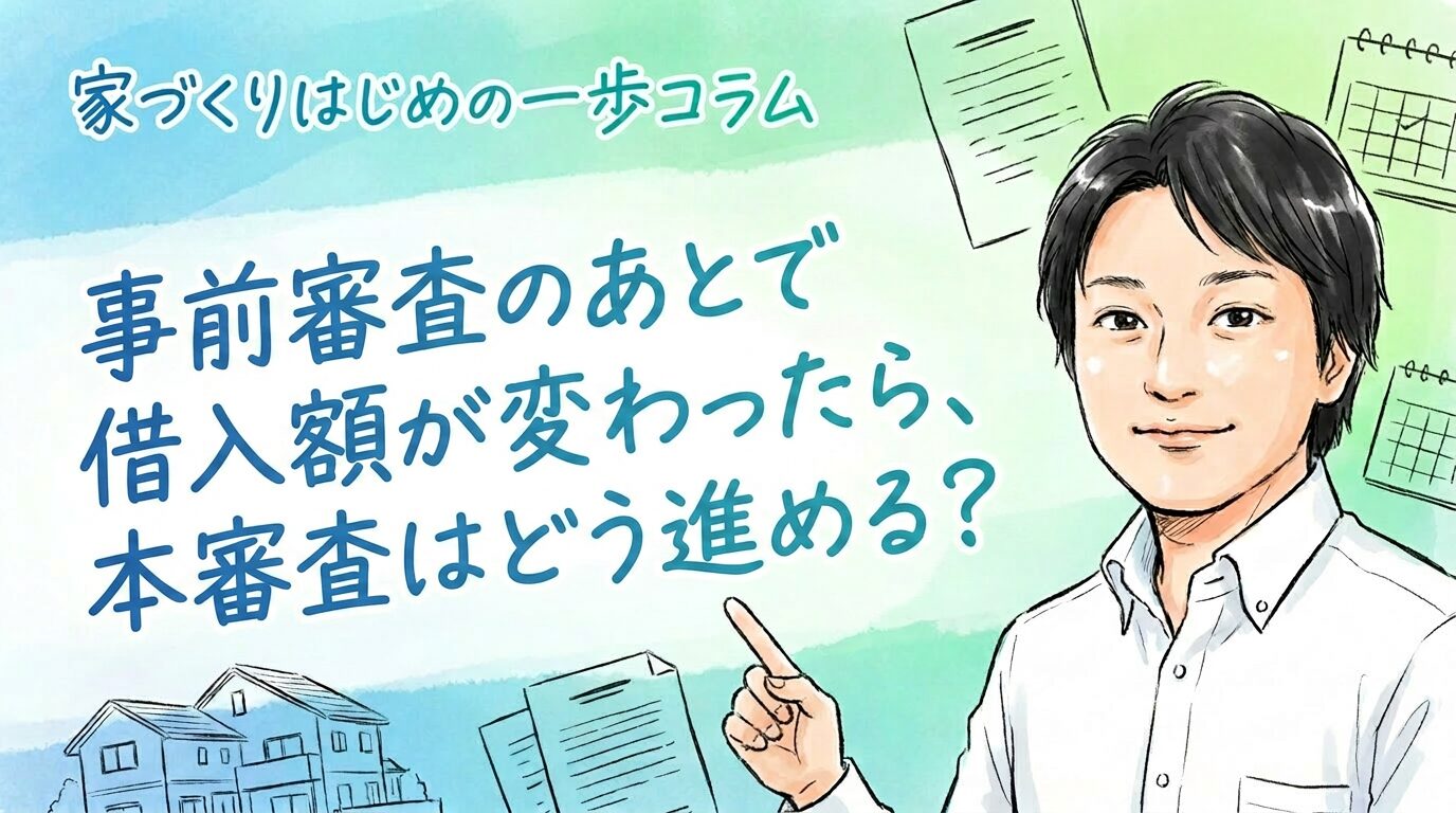 事前審査のあとで借入額が変わったら、本審査はどう進める？