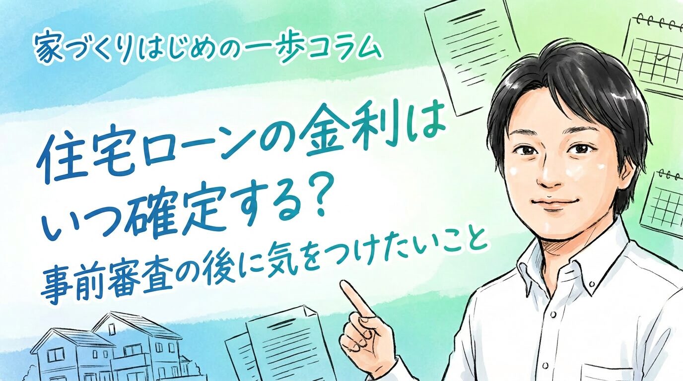 住宅ローンの金利はいつ確定する?事前審査の後に気をつけたいこと