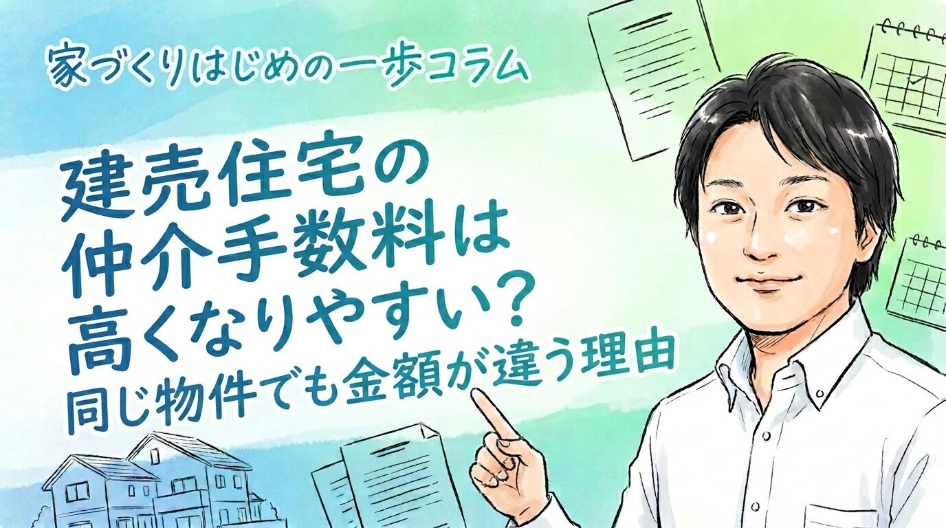 建売住宅の仲介手数料は高くなりやすい?同じ物件でも金額が違う理由