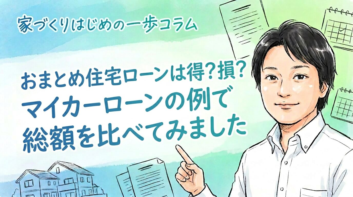 おまとめ住宅ローンは得？損？マイカーローンの例で総額を比べてみました